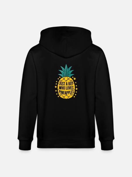 Pineapple tropical hawaiian fruit - Stanley/Stella CULTIVATOR Unisex Organic Hooded Jacket - black