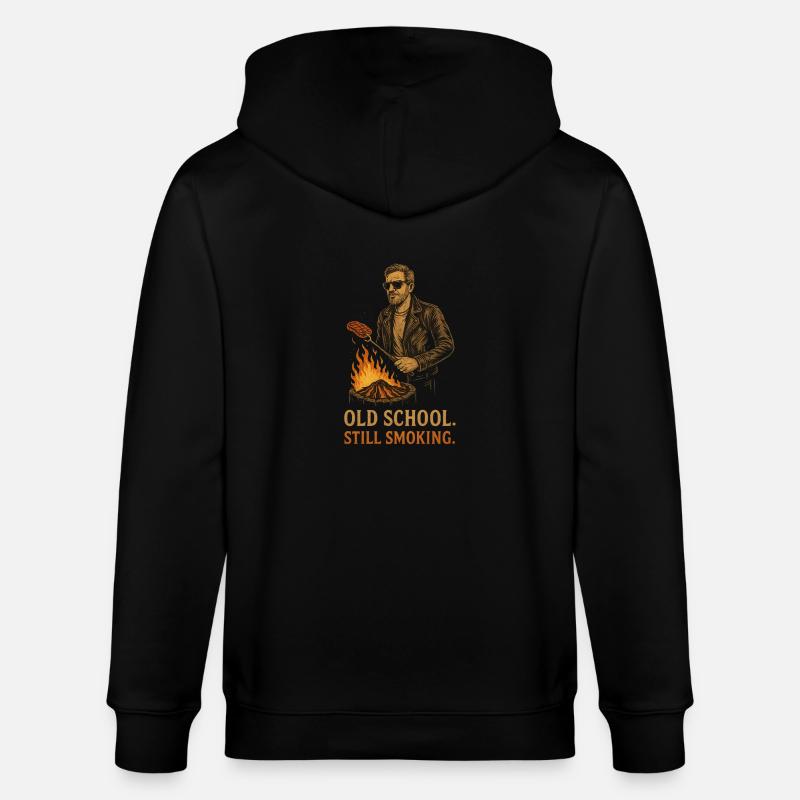 Old School. Still Smoking - Stanley/Stella Unisex Bio-Kapuzenjacke CULTIVATOR  - Schwarz