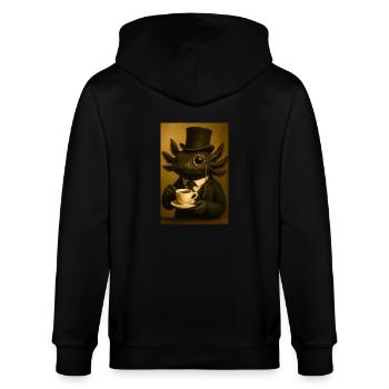 Sophisticated Axolotl Brew - Stanley/Stella CULTIVATOR  Unisex Organic Hooded Jacket - black - Back - Anna (173cm)