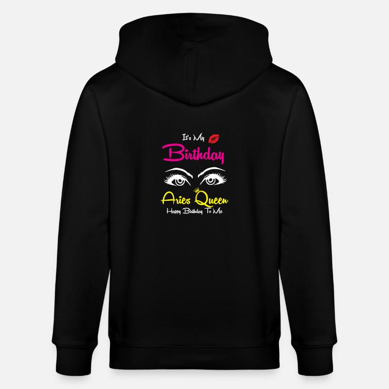 Sternzeichen Widder - Stanley/Stella Unisex Bio-Kapuzenjacke CULTIVATOR  - Schwarz