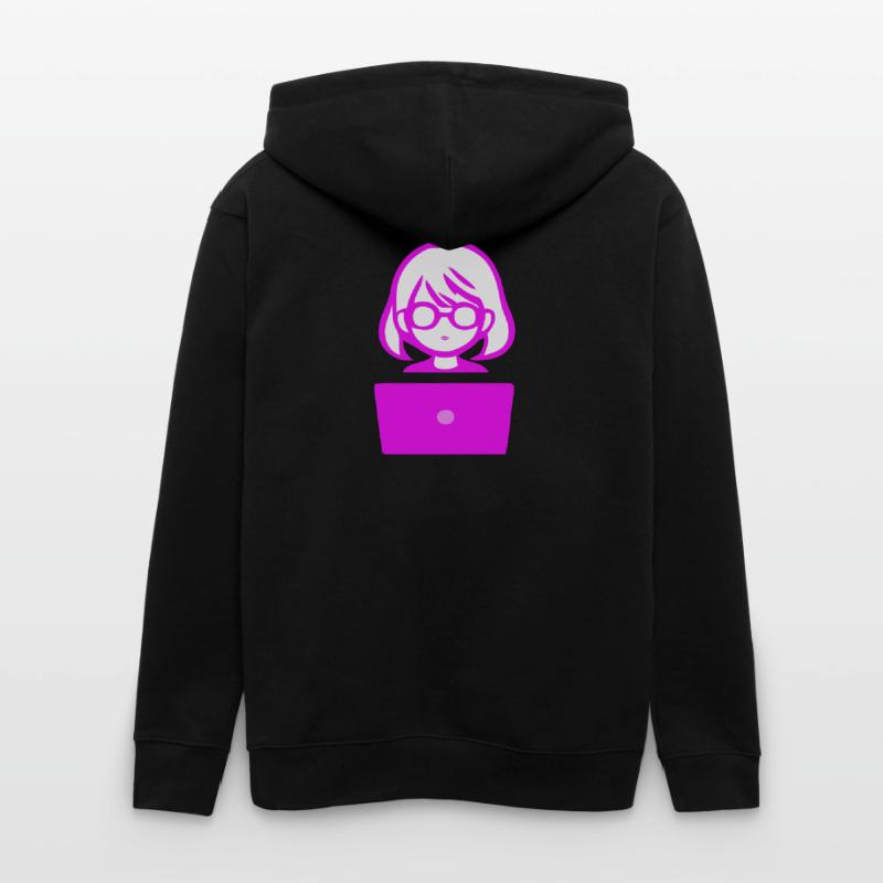 Frau mit Computer Programmierer Coder Stanley/Stella Unisex Bio-Kapuzenjacke CULTIVATOR 