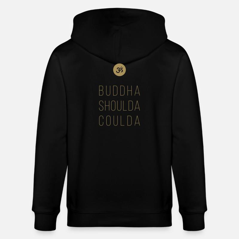buddha shoulda coulda - Stanley/Stella Unisex Bio-Kapuzenjacke CULTIVATOR  - Schwarz