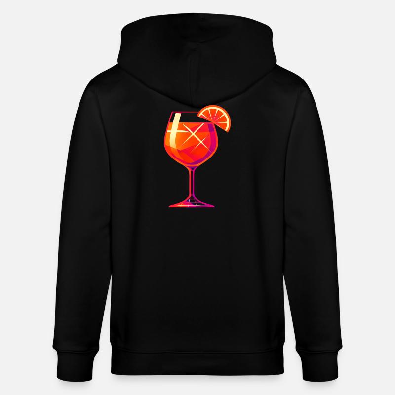 Party Spritz Glas Geschenkidee - Stanley/Stella Unisex Bio-Kapuzenjacke CULTIVATOR - Schwarz