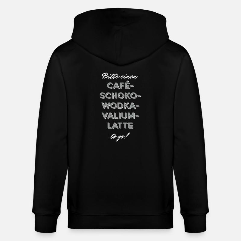 Cafe-Schoko-Wodka-Valium-Latte - Stanley/Stella Unisex Bio-Kapuzenjacke CULTIVATOR  - Schwarz