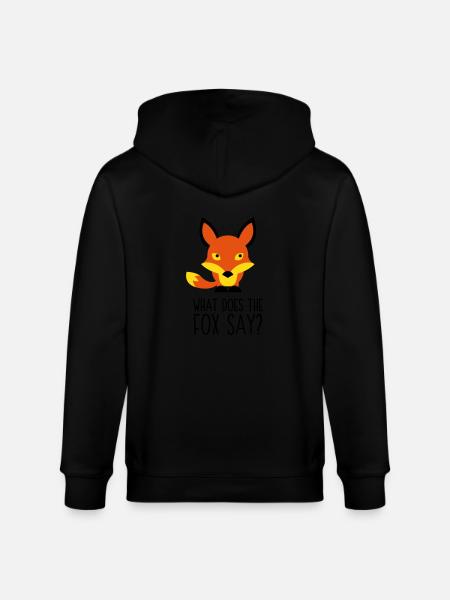 What did the fox say? - Stanley/Stella CULTIVATOR  Unisex Organic Hooded Jacket - black