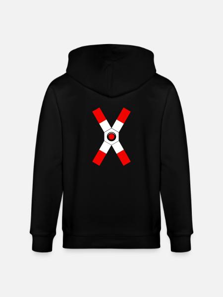 Andreaskreuz Warnlicht - Stanley/Stella Unisex Bio-Kapuzenjacke CULTIVATOR  - Schwarz
