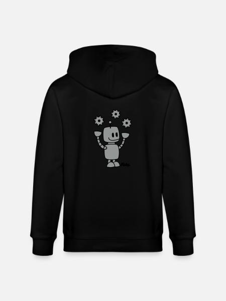 Roboter (2c) - Veste à capuche bio CULTIVATOR Stanley/Stella Unisexe - noir