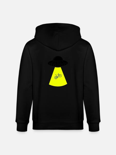 UFO Bicycle - Stanley/Stella CULTIVATOR  Unisex Organic Hooded Jacket - black