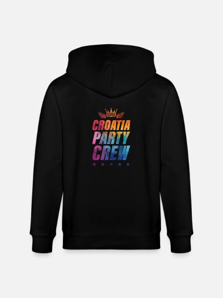Croatia Party Crew - Stanley/Stella CULTIVATOR  Unisex Organic Hooded Jacket - black