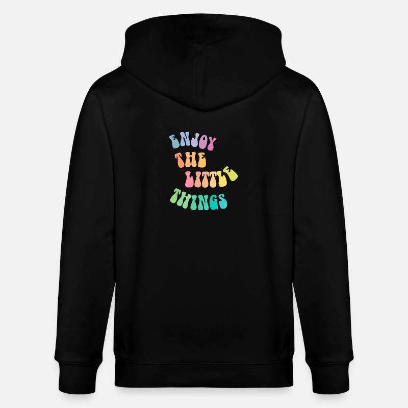 Enjoy little things - Geschenkidee - Geschenk - Stanley/Stella Unisex Bio-Kapuzenjacke CULTIVATOR - Schwarz