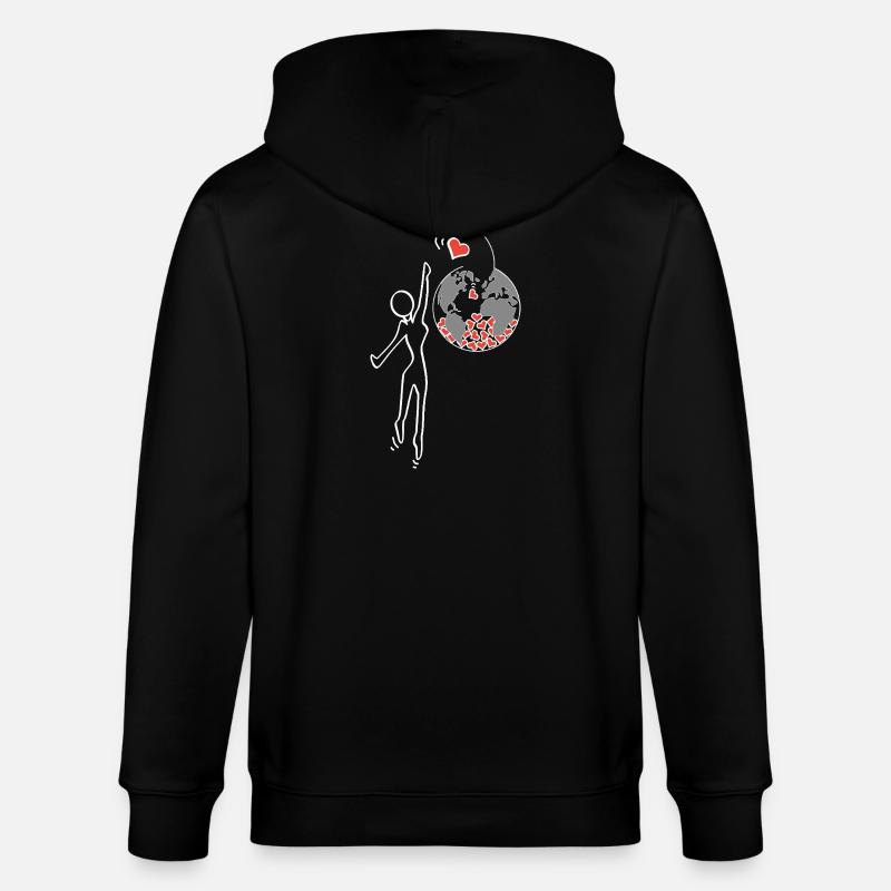 Gib Liebe - Stanley/Stella Unisex Bio-Kapuzenjacke CULTIVATOR  - Schwarz