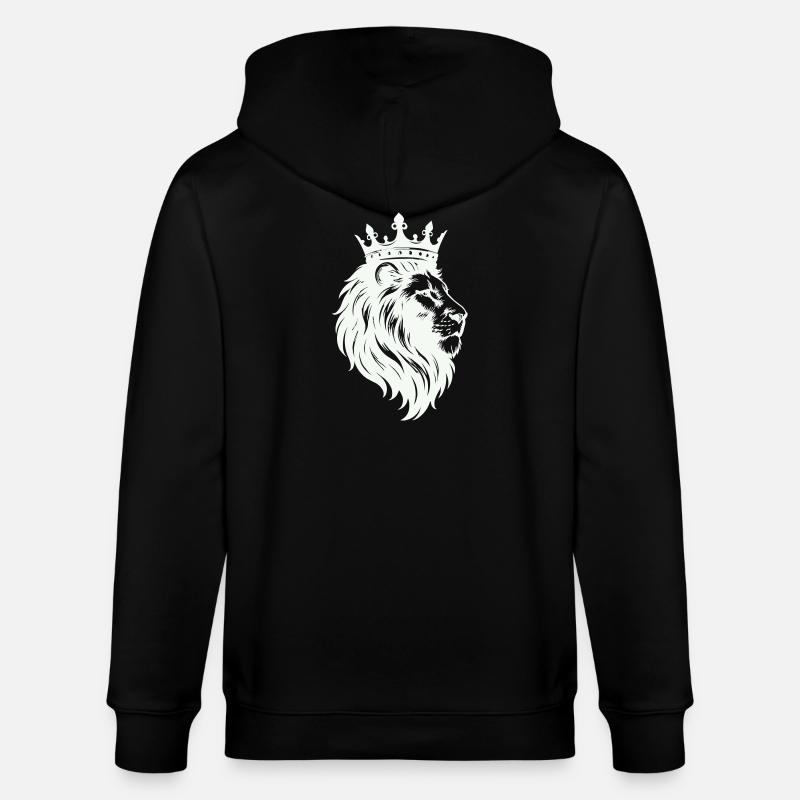 Couronne du Roi Lion - Veste à capuche bio CULTIVATOR Stanley/Stella Unisexe - noir