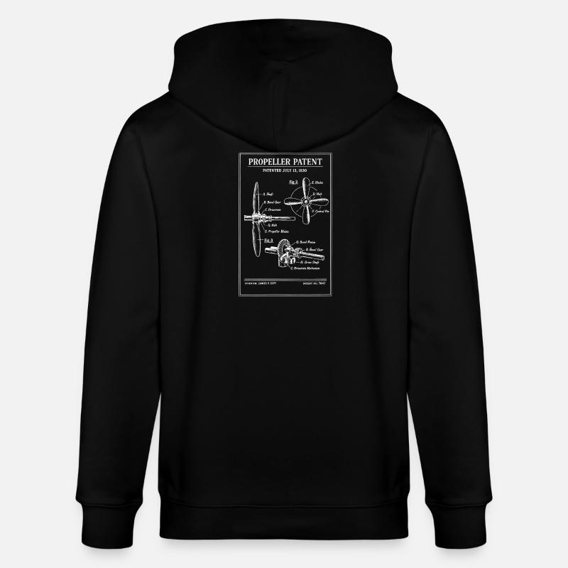 Propellerpatent-Bauplan - Stanley/Stella Unisex Bio-Kapuzenjacke CULTIVATOR  - Schwarz