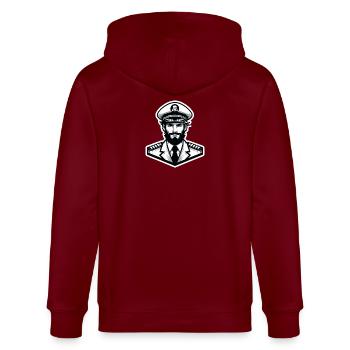 Kapitän Sticker - Stanley/Stella Unisex Bio-Kapuzenjacke CULTIVATOR  - Burgunderrot - Hinten - Anna (173cm)