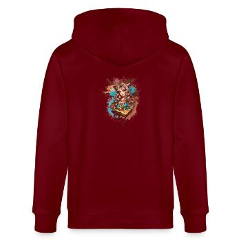 Sweet Lady - Stanley/Stella CULTIVATOR  Unisex Organic Hooded Jacket - burgundy - Back - Anna (173cm)
