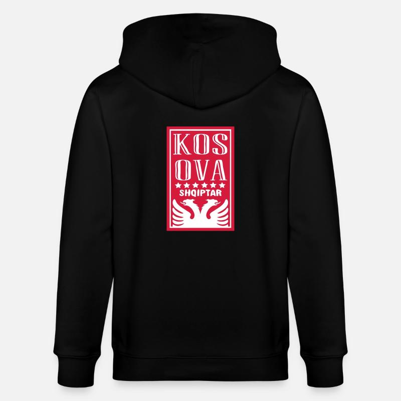 Kosovo Shqiptar conception - Veste à capuche bio CULTIVATOR Stanley/Stella Unisexe - noir
