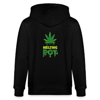Melting pot - Stanley/Stella CULTIVATOR  Unisex Organic Hooded Jacket - black - Back - Anna (173cm)