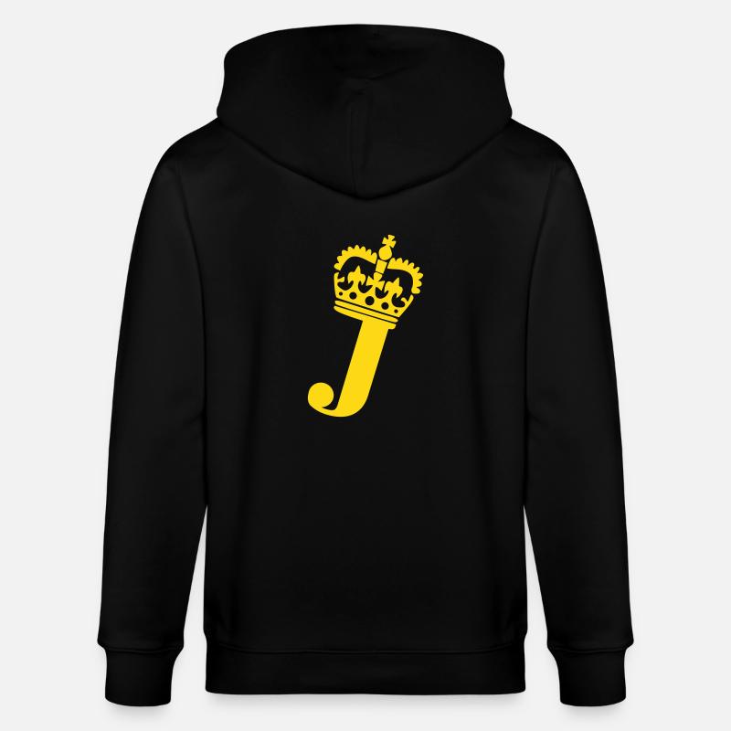 Buchstabe J - Stanley/Stella Unisex Bio-Kapuzenjacke CULTIVATOR  - Schwarz
