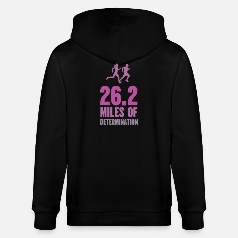 Marathon - 26,2 miles de détermination - Veste à capuche bio CULTIVATOR Stanley/Stella Unisexe - noir