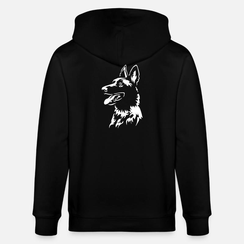 Malinois Head « Black Edition » - Veste à capuche bio CULTIVATOR Stanley/Stella Unisexe - noir