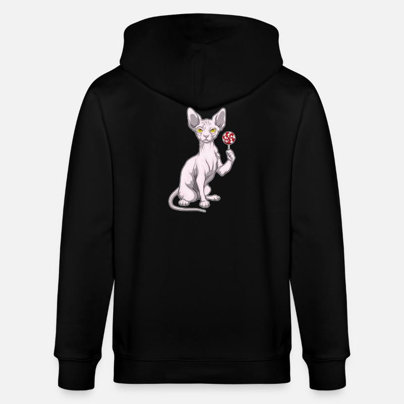 Sucette Chat Sphynx - Veste à capuche bio CULTIVATOR Stanley/Stella Unisexe - noir