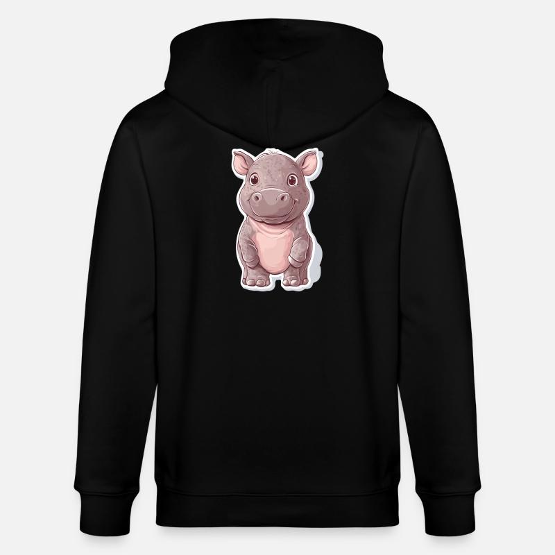 Nilpferd - Stanley/Stella Unisex Bio-Kapuzenjacke CULTIVATOR  - Schwarz
