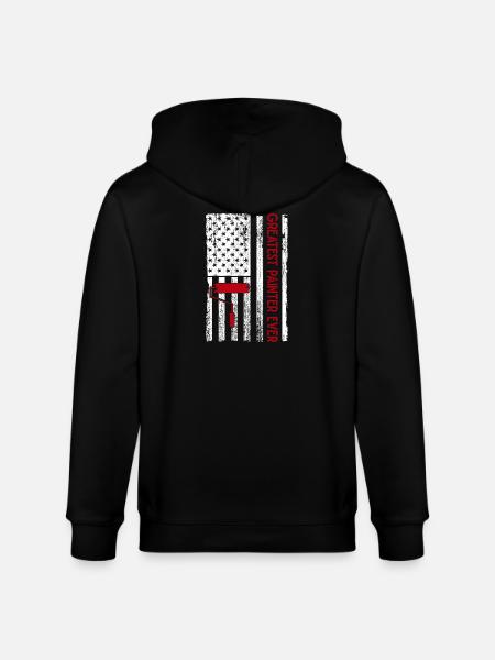 House Painter Hilarious Designs Unique Gifts - Stanley/Stella CULTIVATOR  Unisex Organic Hooded Jacket - black