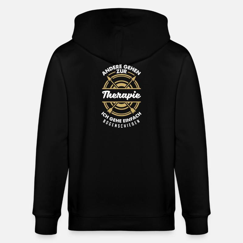 Ich gehe Bogenschießen - Stanley/Stella Unisex Bio-Kapuzenjacke CULTIVATOR - Schwarz