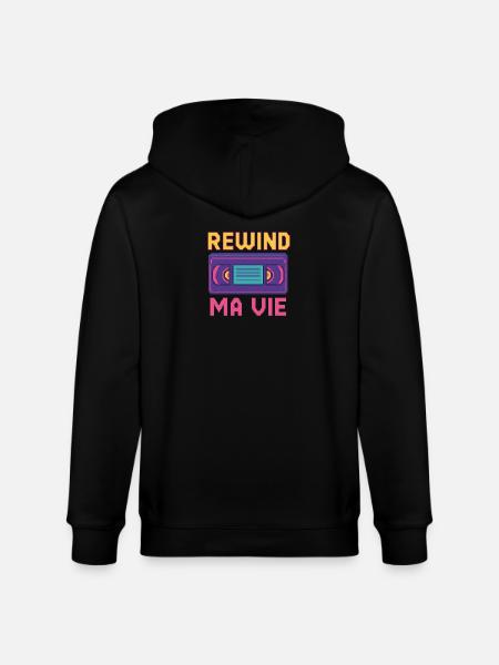 Rewind My Life Retro Kassette - Stanley/Stella Unisex Bio-Kapuzenjacke CULTIVATOR  - Schwarz
