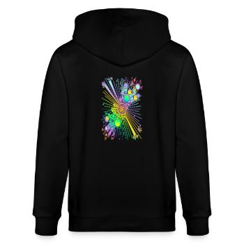 NEW UNIVERSE - Stanley/Stella Unisex Bio-Kapuzenjacke CULTIVATOR  - Schwarz - Hinten - Anna (173cm)