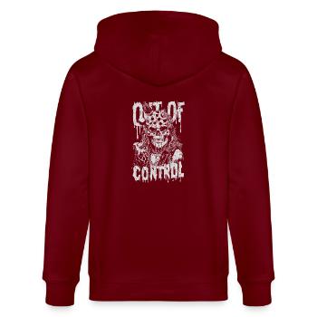 Außer Kontrolle geraten - Stanley/Stella Unisex Bio-Kapuzenjacke CULTIVATOR  - Burgunderrot - Hinten - Anna (173cm)
