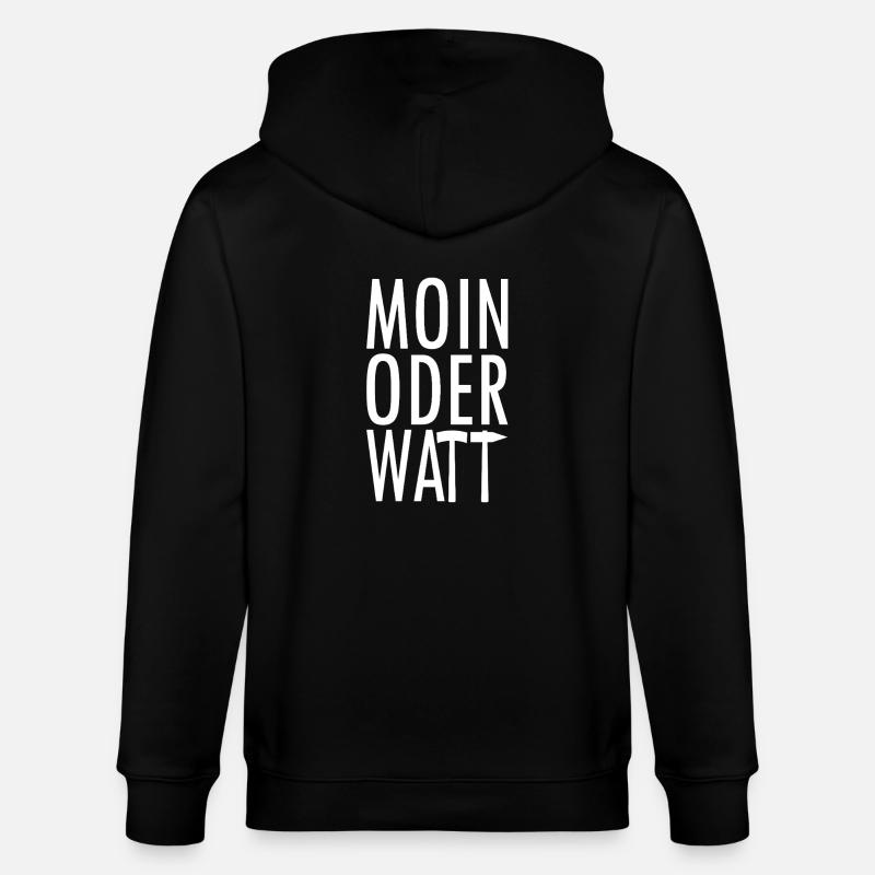 Moin oder Watt Ruhrpott - Stanley/Stella Unisex Bio-Kapuzenjacke CULTIVATOR  - Schwarz