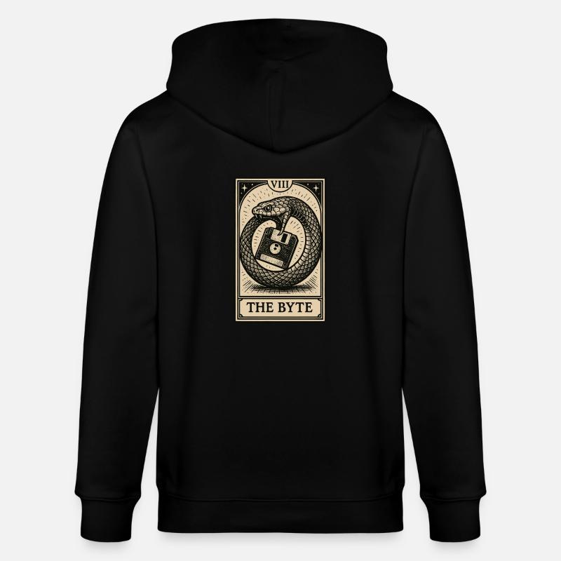 Data Hoarding Tarot – Das Byte - Stanley/Stella Unisex Bio-Kapuzenjacke CULTIVATOR  - Schwarz