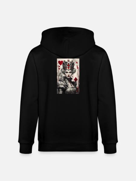Fantasy Cyberpunk af dronningen af hjerter II - Stanley/Stella økologisk unisex-hættejakke CULTIVATOR  - sort