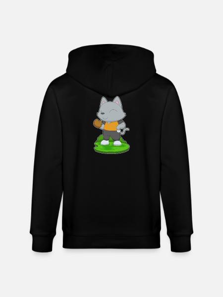 Cat Baseball Baseball Glove - Stanley/Stella CULTIVATOR Unisex Organic Hooded Jacket - black