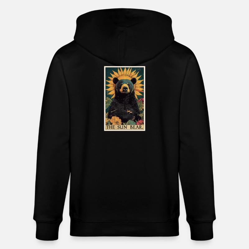 Ours du Soleil Ours Malais - Veste à capuche bio CULTIVATOR Stanley/Stella Unisexe - noir