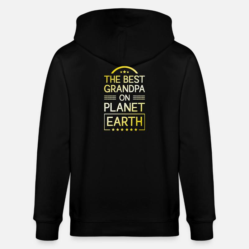 Bester Opa Spruch - Stanley/Stella Unisex Bio-Kapuzenjacke CULTIVATOR  - Schwarz
