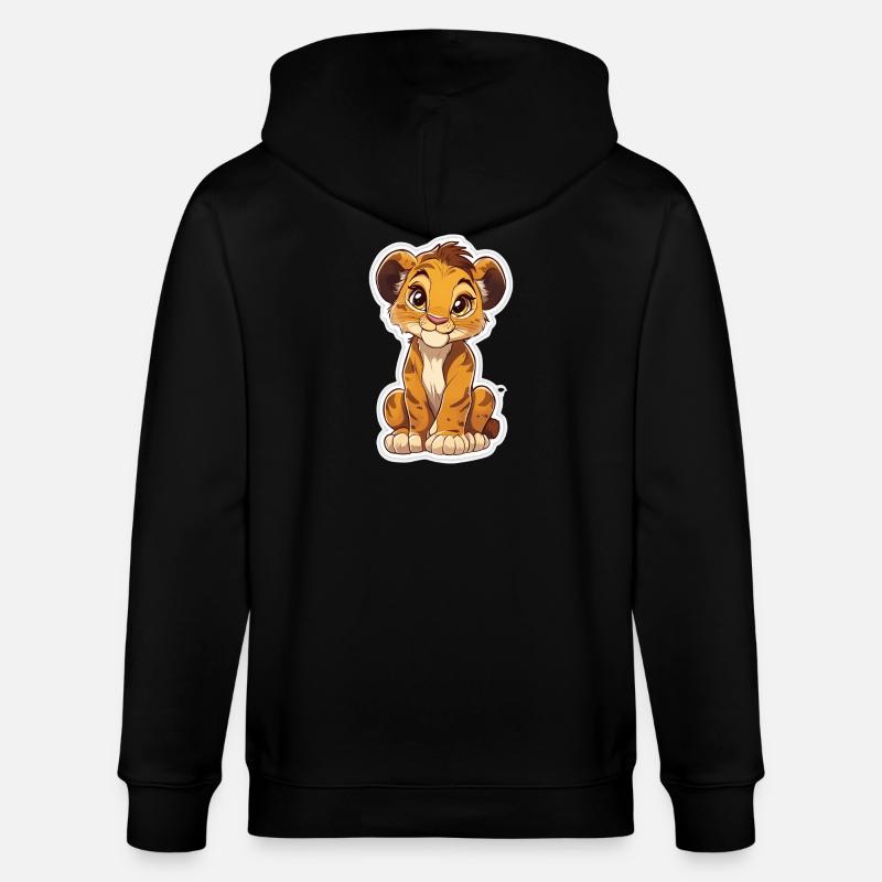 Löwe - Stanley/Stella Unisex Bio-Kapuzenjacke CULTIVATOR  - Schwarz
