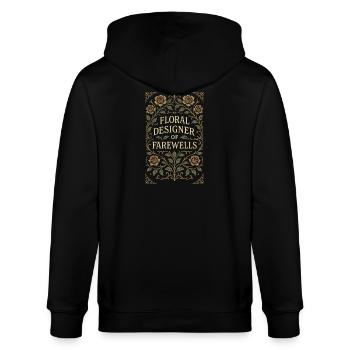Funeral, Florist, Commemorative Arrangement, Sympathy - Stanley/Stella CULTIVATOR  Unisex Organic Hooded Jacket - black - Back - Anna (173cm)