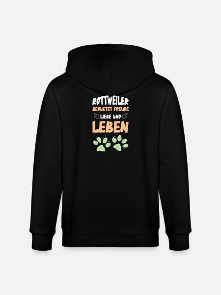 Rottweiler Love and Life - Stanley/Stella CULTIVATOR Unisex Organic Hooded Jacket - black