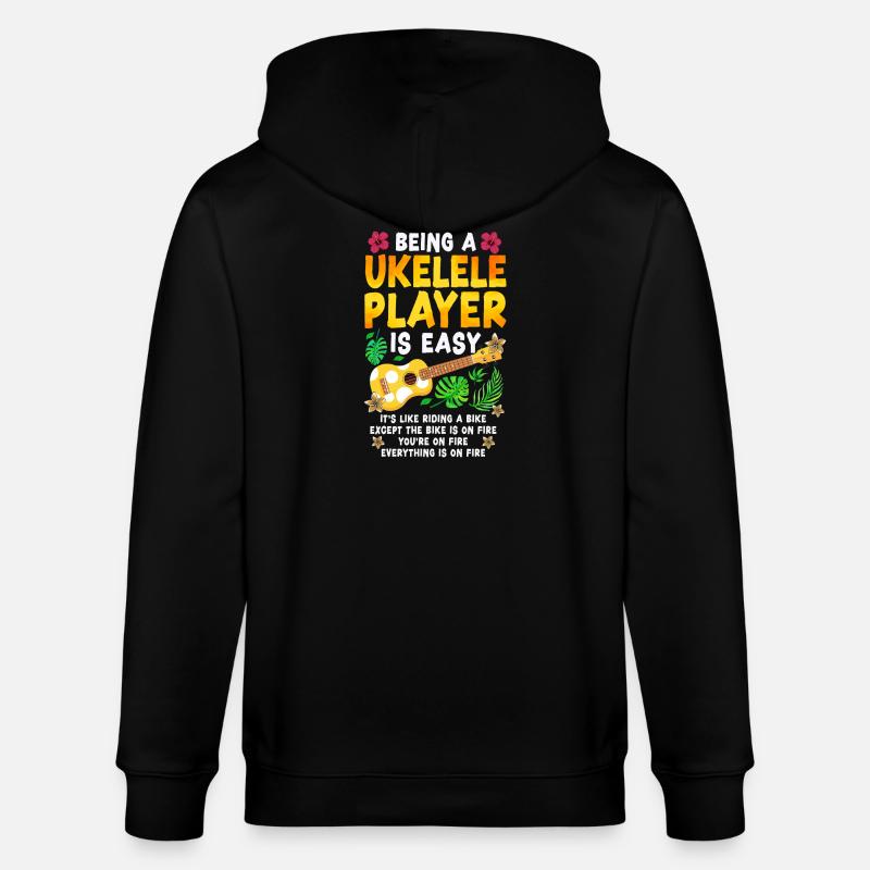 Ukulélé hawaïen Uke étant A - Veste à capuche bio CULTIVATOR Stanley/Stella Unisexe - noir