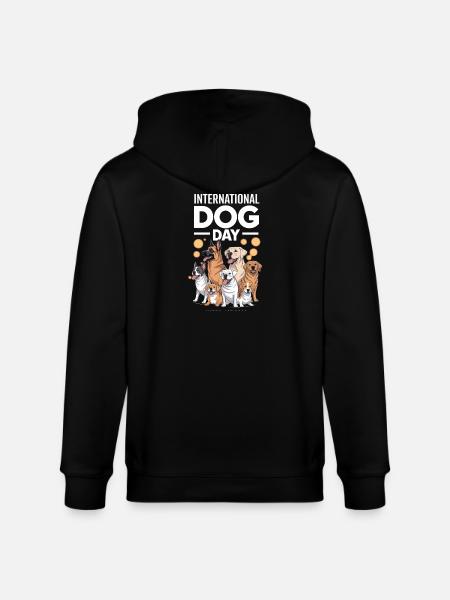 Celebrate International Dog Day in Style - Stanley/Stella CULTIVATOR Unisex Organic Hooded Jacket - black