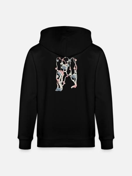 Plum Blossom Mosaic Pattern – Plant | Pastel - Stanley/Stella CULTIVATOR  Unisex Organic Hooded Jacket - black