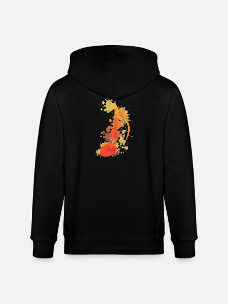 Musik Aquarell Stil - Stanley/Stella Unisex Bio-Kapuzenjacke CULTIVATOR  - Schwarz
