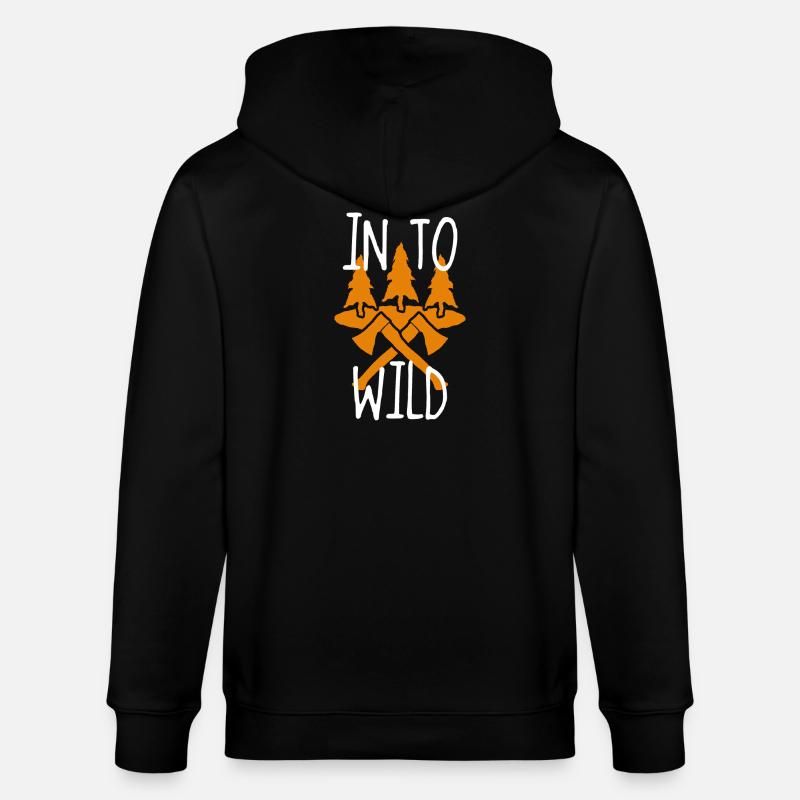 Dans la Wild Wald Äxte - Veste à capuche bio CULTIVATOR Stanley/Stella Unisexe - noir