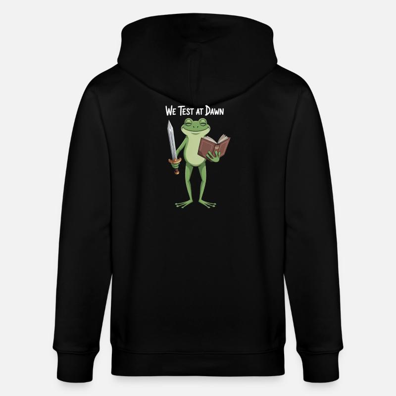 Froschritter im Morgengrauen - Stanley/Stella Unisex Bio-Kapuzenjacke CULTIVATOR  - Schwarz