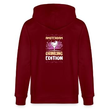 Amsterdam Party Urlaub - Stanley/Stella Unisex Bio-Kapuzenjacke CULTIVATOR  - Burgunderrot - Hinten - Anna (173cm)