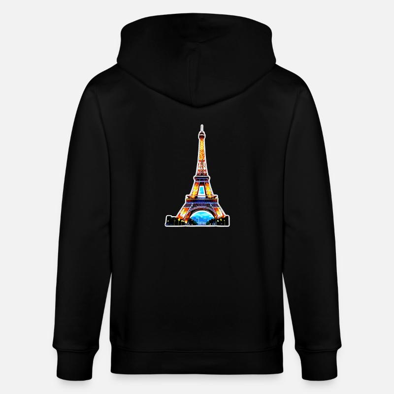 Eiffel tower #7 - Veste à capuche bio CULTIVATOR Stanley/Stella Unisexe - noir