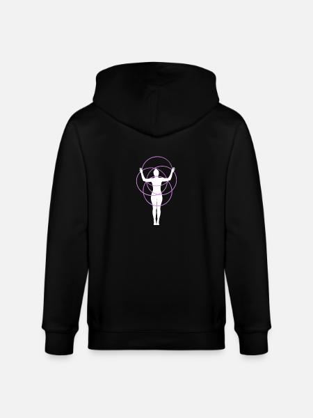 Hulahoop Silhouette - Stanley/Stella Unisex Bio-Kapuzenjacke CULTIVATOR - Schwarz