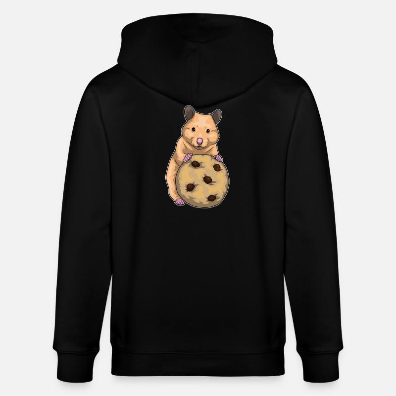 Biscuit hamster - Veste à capuche bio CULTIVATOR Stanley/Stella Unisexe - noir